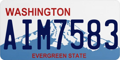 WA license plate AIM7583