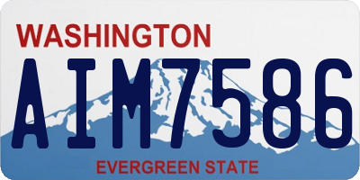 WA license plate AIM7586