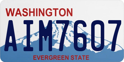 WA license plate AIM7607