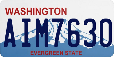 WA license plate AIM7630