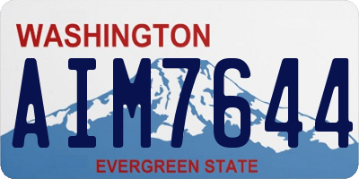 WA license plate AIM7644