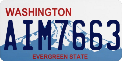 WA license plate AIM7663