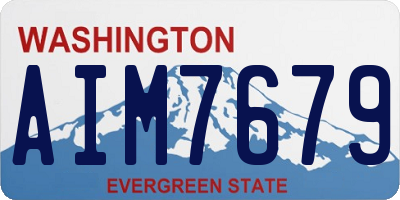 WA license plate AIM7679
