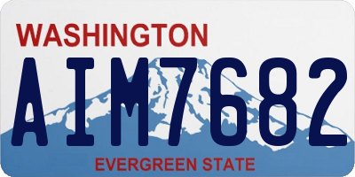 WA license plate AIM7682