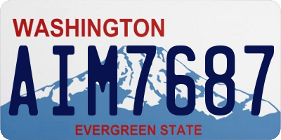 WA license plate AIM7687