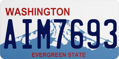 WA license plate AIM7693