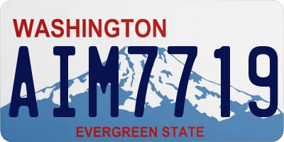 WA license plate AIM7719