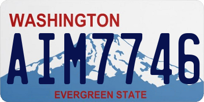 WA license plate AIM7746