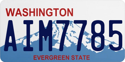 WA license plate AIM7785