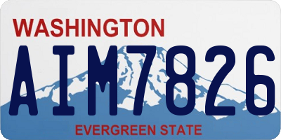 WA license plate AIM7826