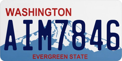 WA license plate AIM7846