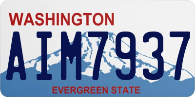 WA license plate AIM7937