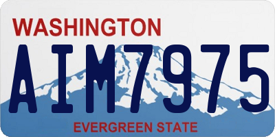 WA license plate AIM7975