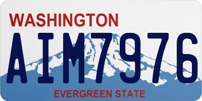 WA license plate AIM7976