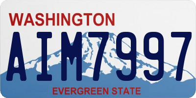 WA license plate AIM7997