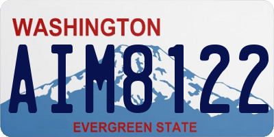 WA license plate AIM8122