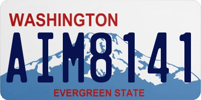 WA license plate AIM8141