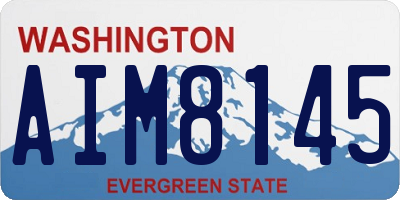 WA license plate AIM8145