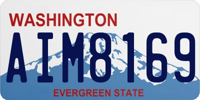WA license plate AIM8169
