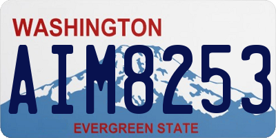 WA license plate AIM8253