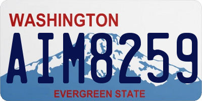 WA license plate AIM8259