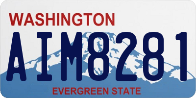 WA license plate AIM8281