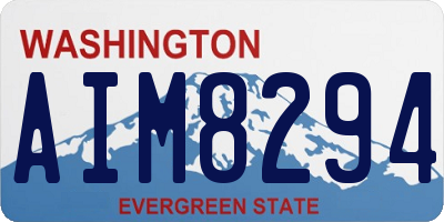 WA license plate AIM8294