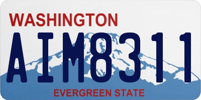 WA license plate AIM8311
