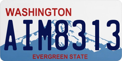 WA license plate AIM8313