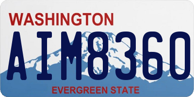 WA license plate AIM8360