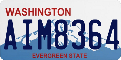 WA license plate AIM8364