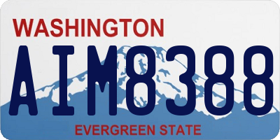 WA license plate AIM8388