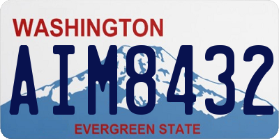 WA license plate AIM8432