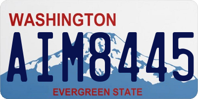 WA license plate AIM8445