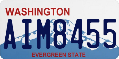 WA license plate AIM8455