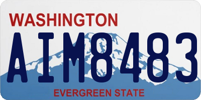 WA license plate AIM8483