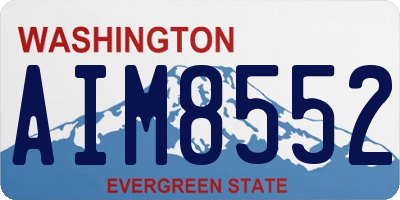 WA license plate AIM8552