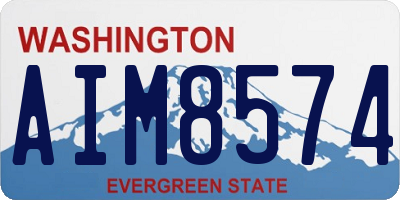 WA license plate AIM8574