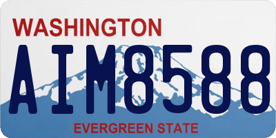 WA license plate AIM8588
