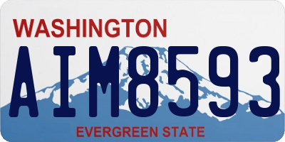 WA license plate AIM8593