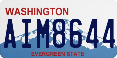 WA license plate AIM8644