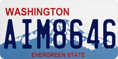 WA license plate AIM8646