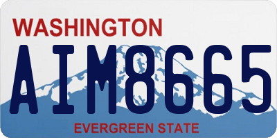 WA license plate AIM8665
