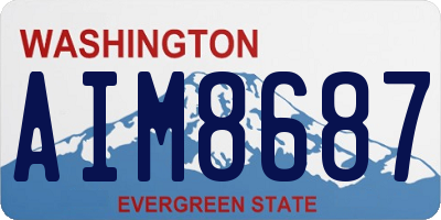 WA license plate AIM8687