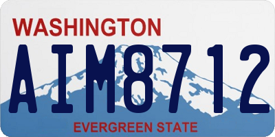 WA license plate AIM8712