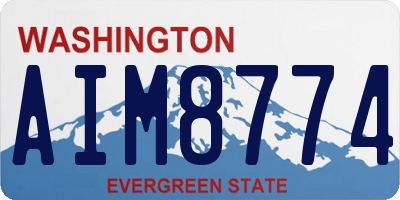 WA license plate AIM8774