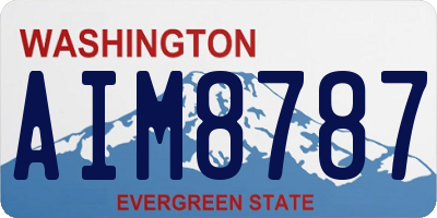 WA license plate AIM8787