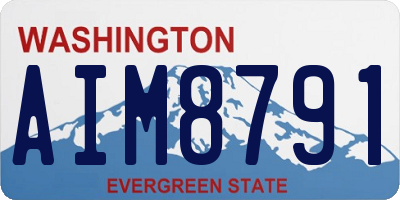 WA license plate AIM8791