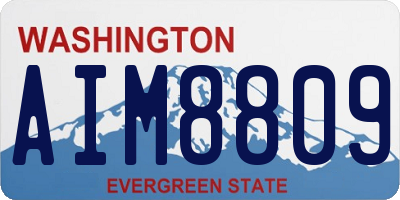 WA license plate AIM8809