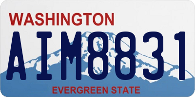 WA license plate AIM8831